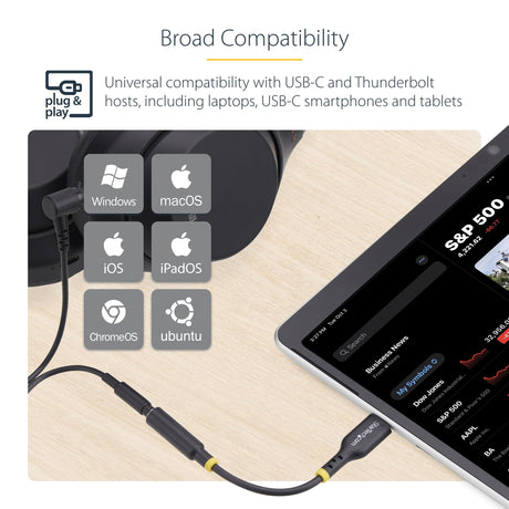 EAN 0065030898225 - StarTech.com USBCAUDIO2 cambiador de género para cable USB Type-C 2.0 3.5 mm Negro imagen 11
