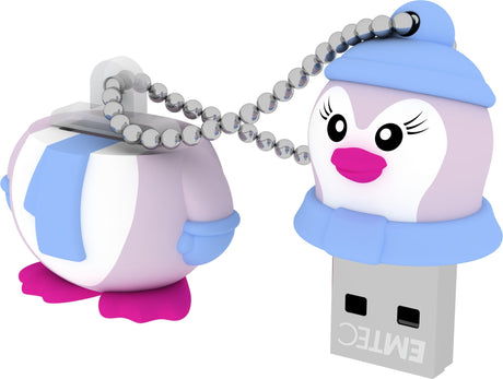 EAN 3126170144270 - Emtec Miss Penguin unidad flash USB 16 GB USB tipo A 2.0 Azul, Púrpura, Blanco imagen 3