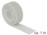 Delock Klettband Auf Rolle L 1 M X B 20 Mm Grau