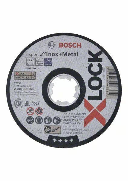 Disco De Corte Bosch X-Lock Inox 115x1mm