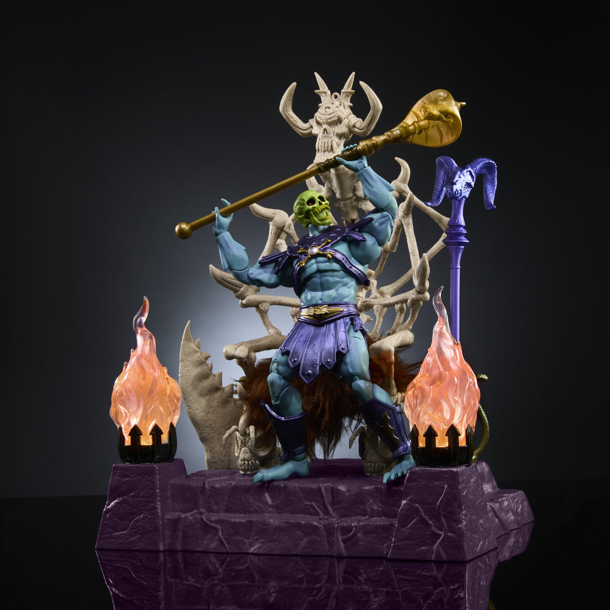 Figura De Juguete De Skeletor Y Havoc Throne De Masterverse De Mattel Masters Of The Universe   Hxx63