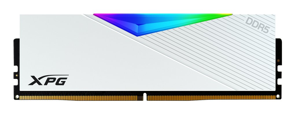 Memoria  Adata Dimm 16 Gb Ddr5-6000 (1x 16 Gb)Blanco, Ax5u6000c3016g-Clarwh, Lancer Rgb, Intel Xmp