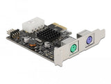 Delock Tarjeta Pci Express X1 A 2 X Ps/2 Y Cabezal De Pines Usb - Factor De Forma De Bajo Perfil