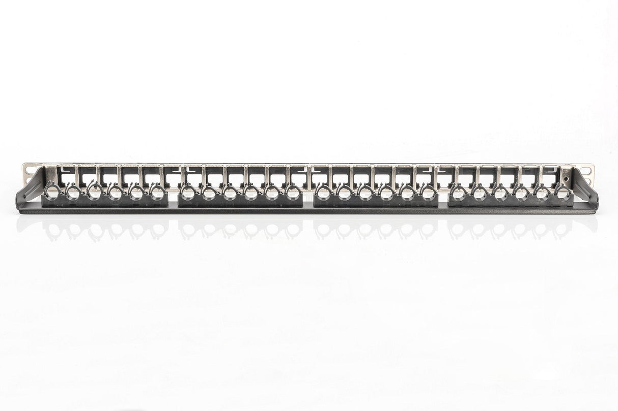 Patchpanel Digitus 0,5u 19" 24 Puertos Color Negro