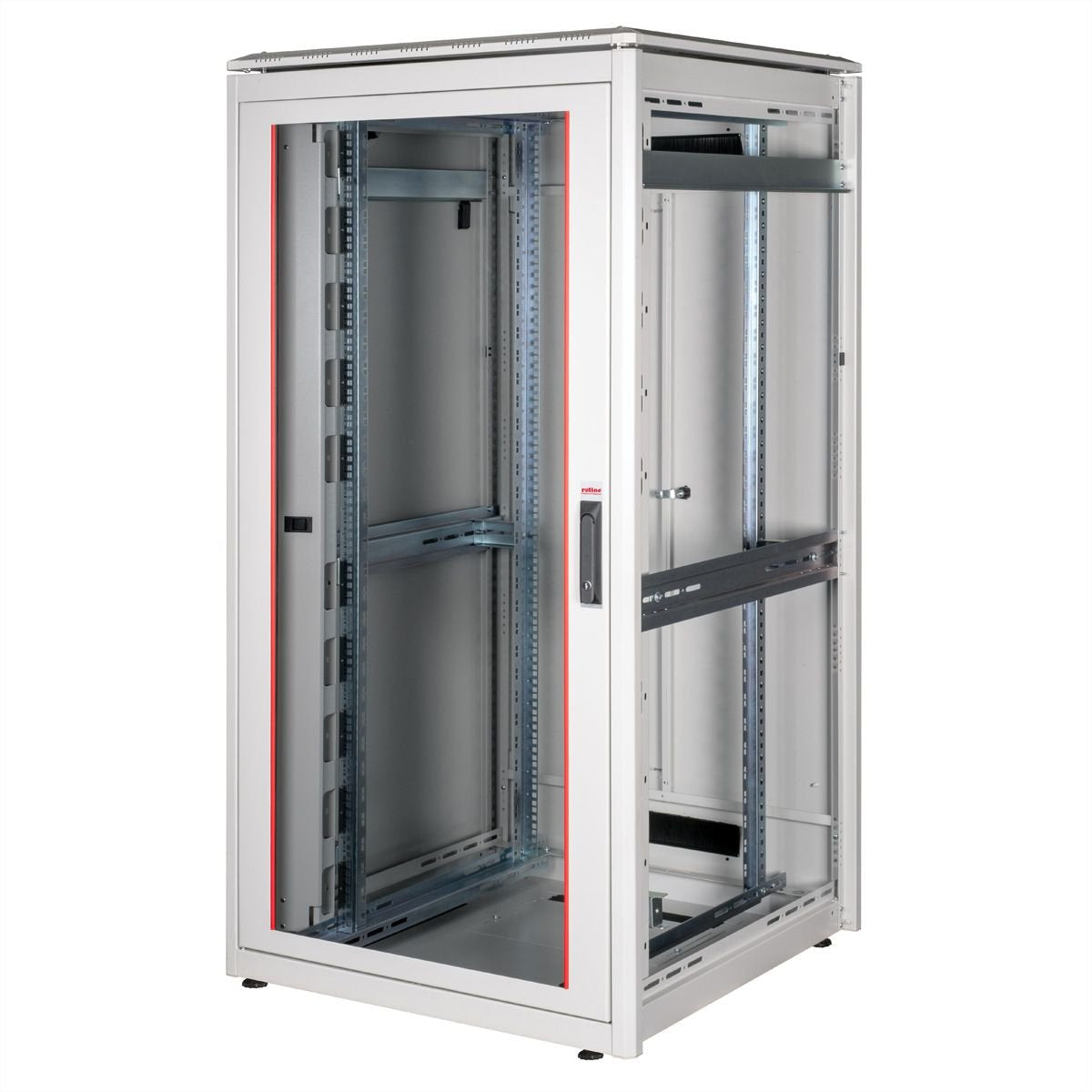 Roline 19-Zoll Netzwerkschrank Pro 32 He, 800x800 Bxt Glastr Grau