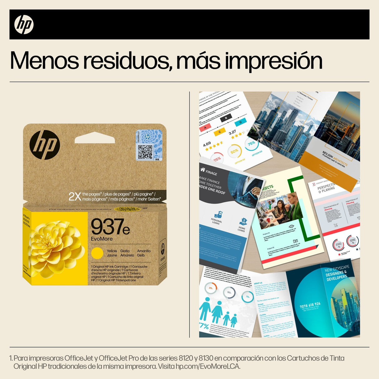 Hp 937e Amarillo Cartucho De Tinta Original - 4s6w8ne