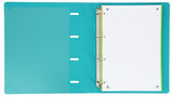 Oxford Live & Go Carpeta 4 Anillas 35mm Europeanbinder A4+ Polyfoam C/Recambio 5x5 Aqua