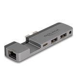 Delock 87757 Dockingstation Para Macbook Pro / Macbook Air Thunderbolt 4 Con Resolución 5k / Pd De 100 W / Hub De 10 Gbps / Lan / Audio