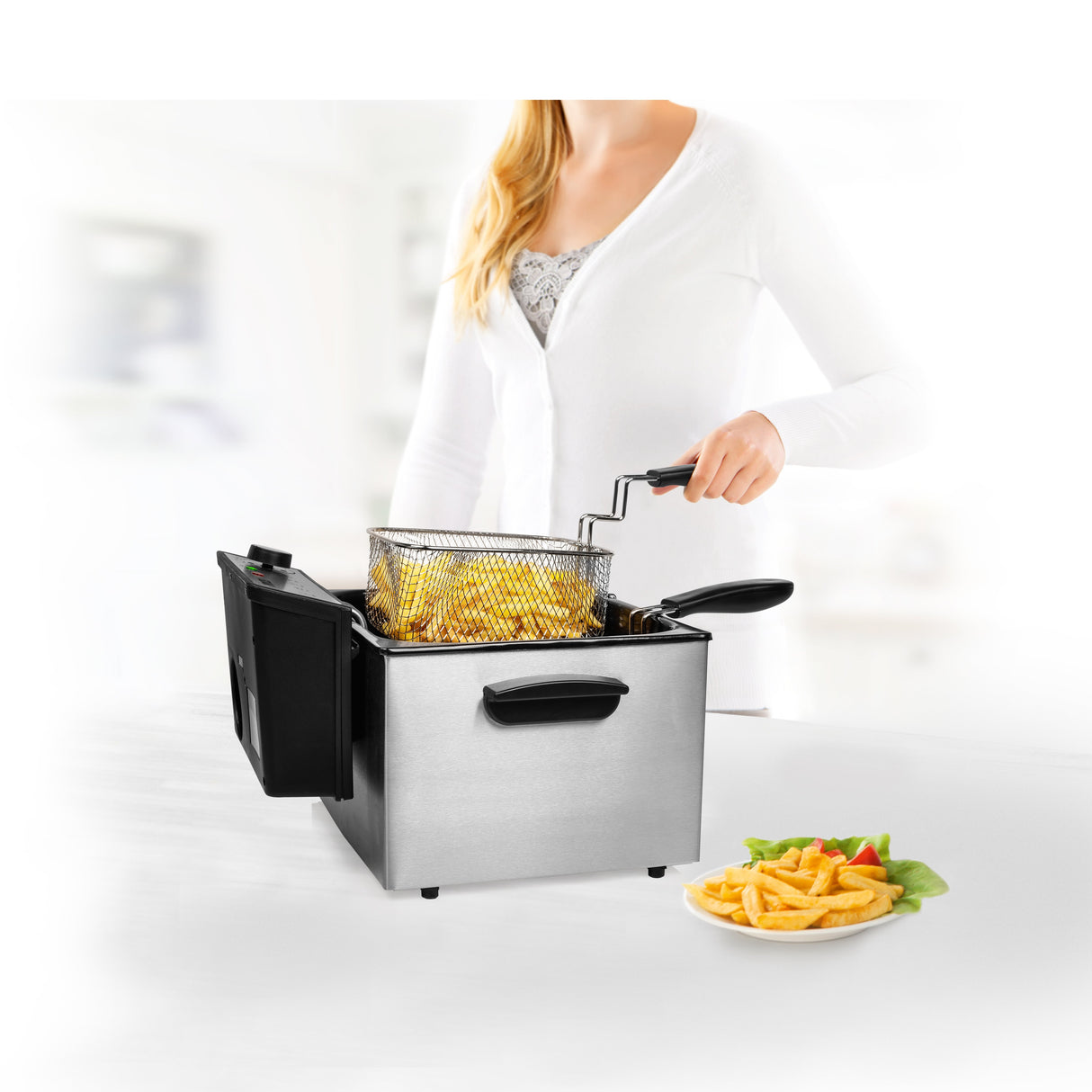 EAN 8713016085702 - Princess 185000 Doble 5 L Independiente 3270 W Negro, Acero inoxidable imagen 17