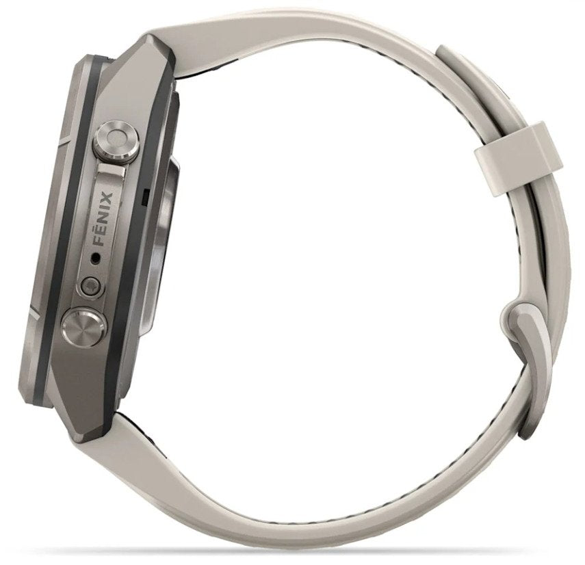 Garmin Fenix 9 Pro Inreach Lte 43mm Titanio Con Correa De Silicona En Blanco
