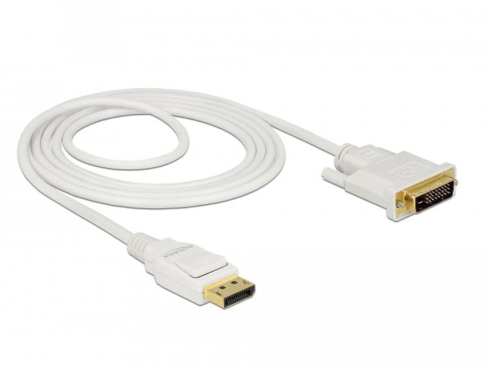 Delock Cable Displayport 1.2 Macho > Dvi 24+1 Macho 2 M Blanco
