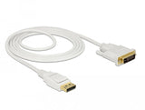 Delock Cable Displayport 1.2 Macho > Dvi 24+1 Macho 2 M Blanco