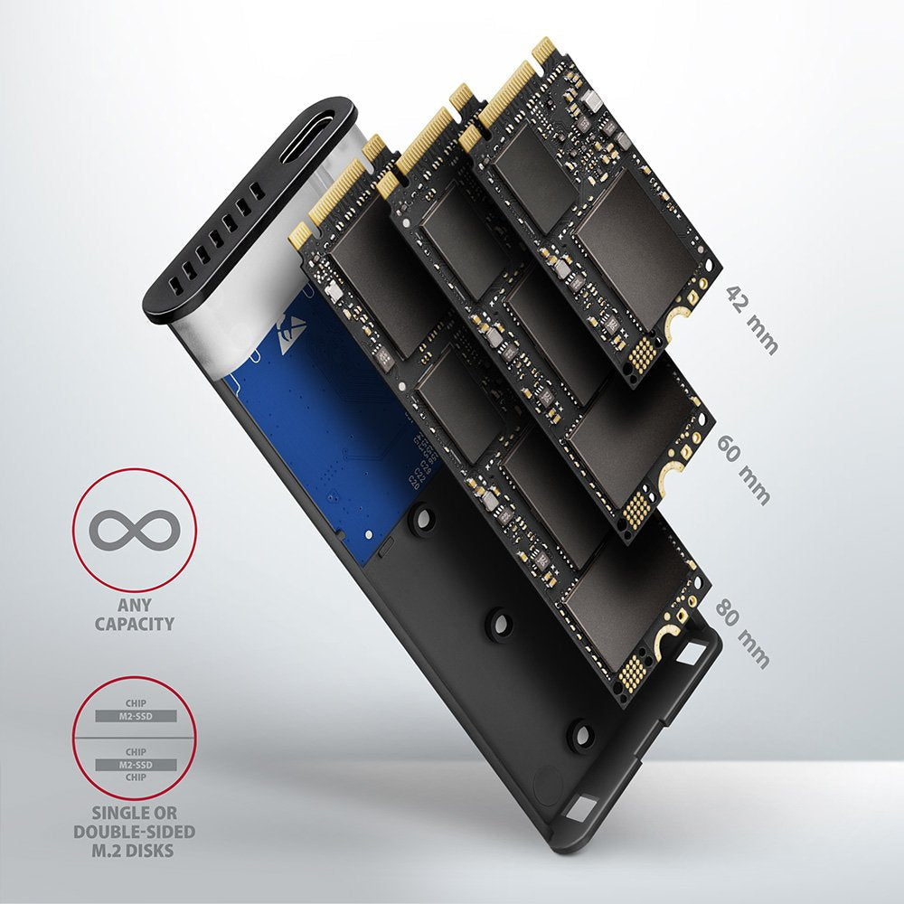 EAN 8595247906328 - Axagon EEM2-SG2 caja para disco duro externo Caja externa para unidad de estado sólido (SSD) Gris M.2 imagen 9