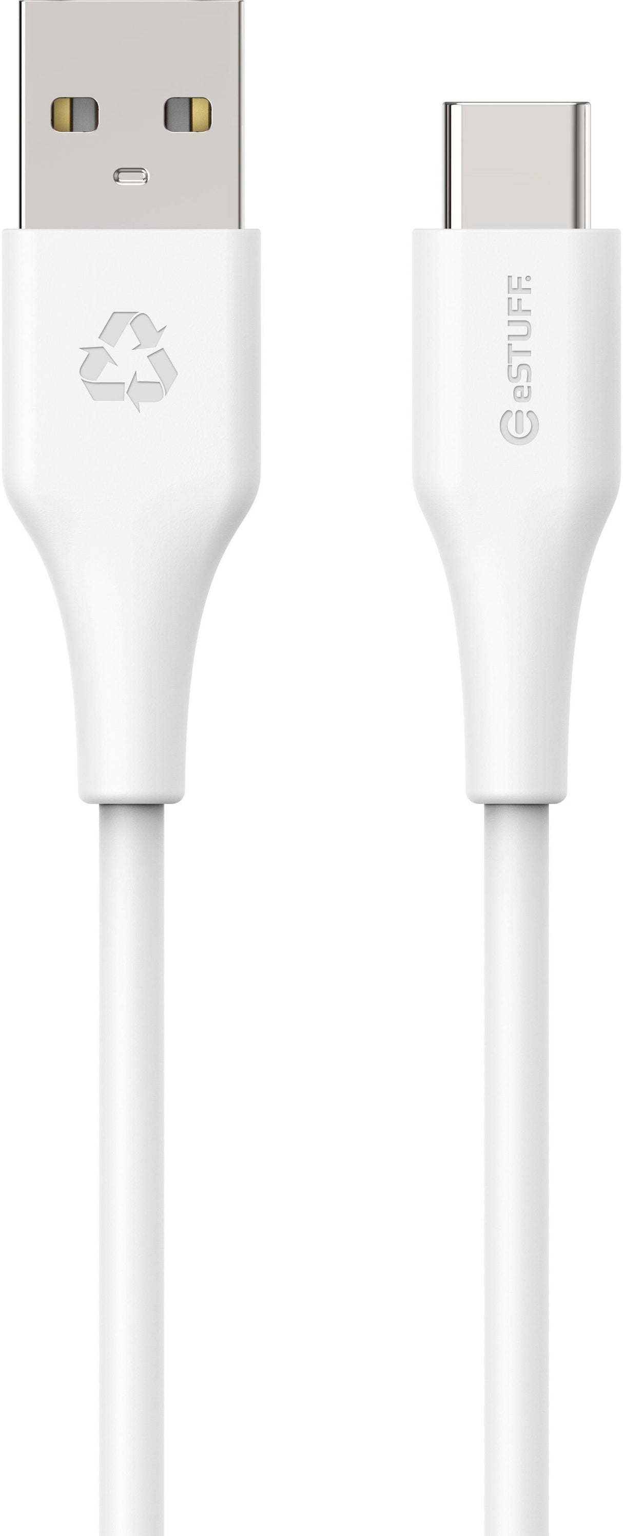 Infinite Usb-C To Usb-A Cable - 2m White. Recycled Plastic. - Super Soft - Warranty: 60m