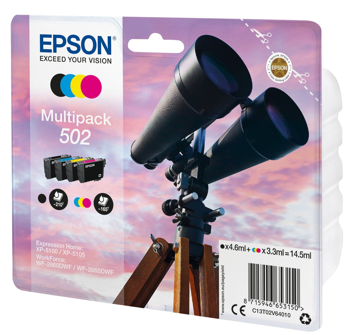 Cartucho Epson 502 Multipack 4 Colores