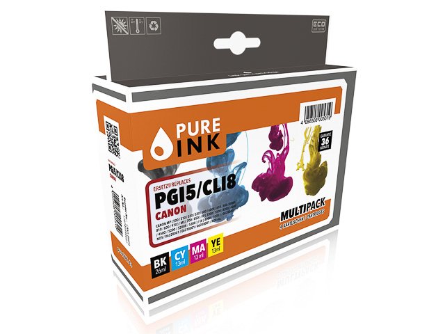 Pure 170745990037 Canon Pgi5 Cli8 Mp Schwarz, Cyan, Magenta, Gelb