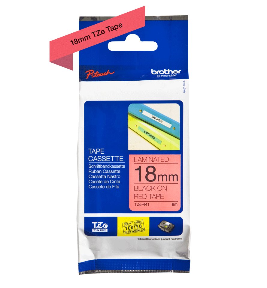 EAN 4977766686327 - Brother TZE-441 cinta para impresora de etiquetas Negro sobre rojo imagen 2