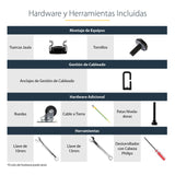 EAN 0065030858519 - StarTech.com 4POSTRACK25U armario rack Rack o bastidor independiente Negro imagen 13