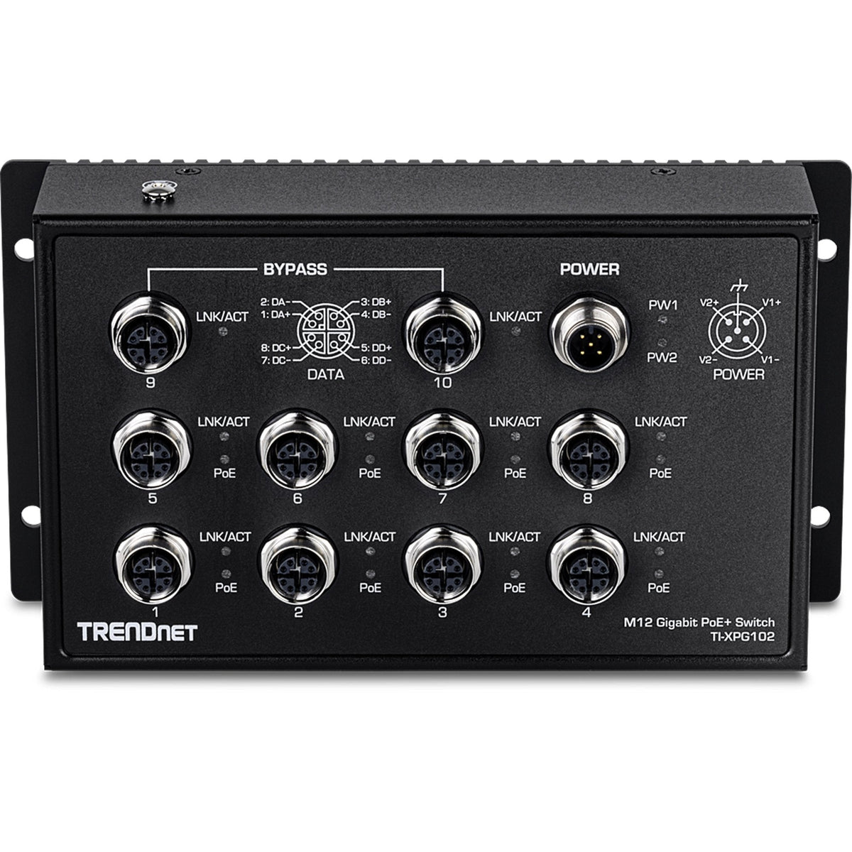 Trendnet Indust Switch 10-Port En50155 M12 Gbit Poe+ Railway