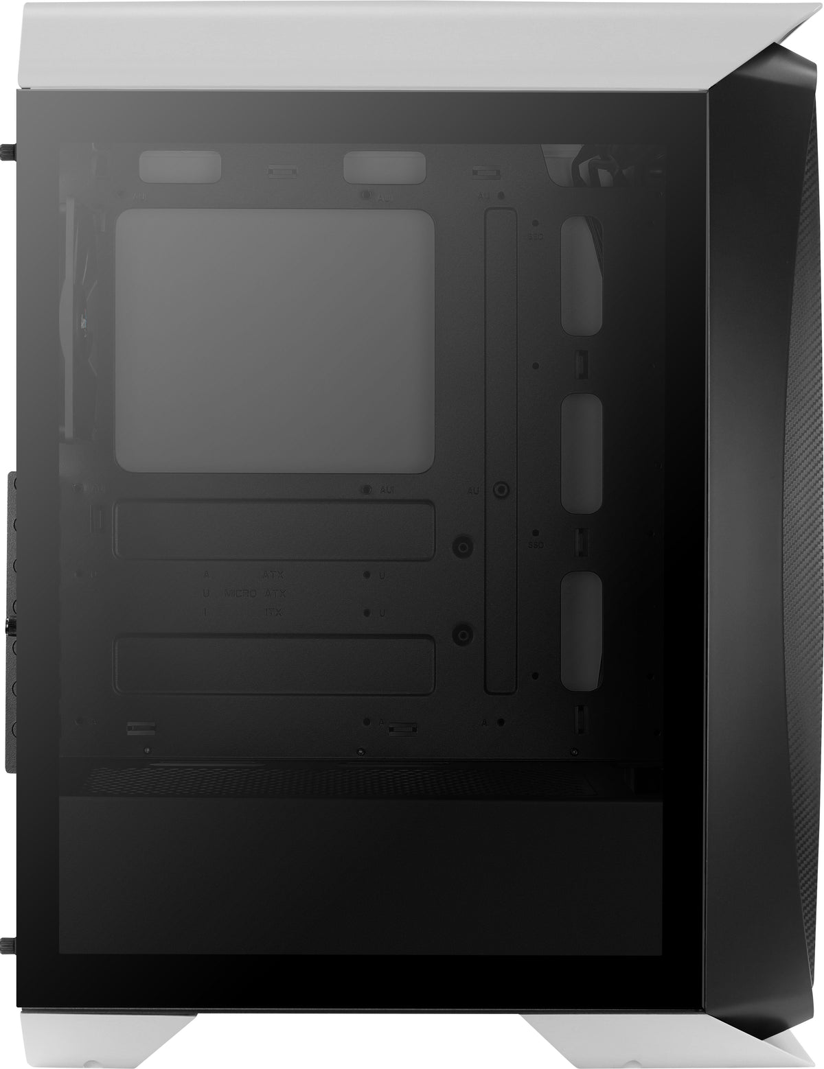 Caja Pc Aerocool Aero One Lateral De Cristal Templado Ventiladores Frontales Incluidos Rgb Colo White Sin Fuente De Alimentacion