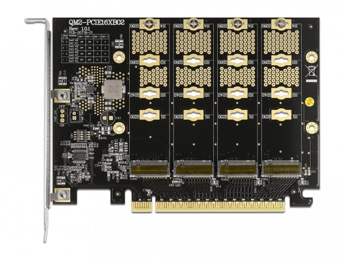 Delock Tarjeta Pcie 16x> 4x Nvme M.2 Interno, Controlador