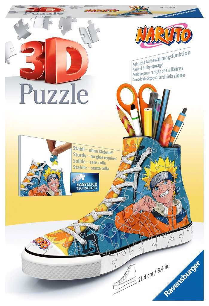 Portalapices 3d Zapatilla Naruto Shippuden 112pzs