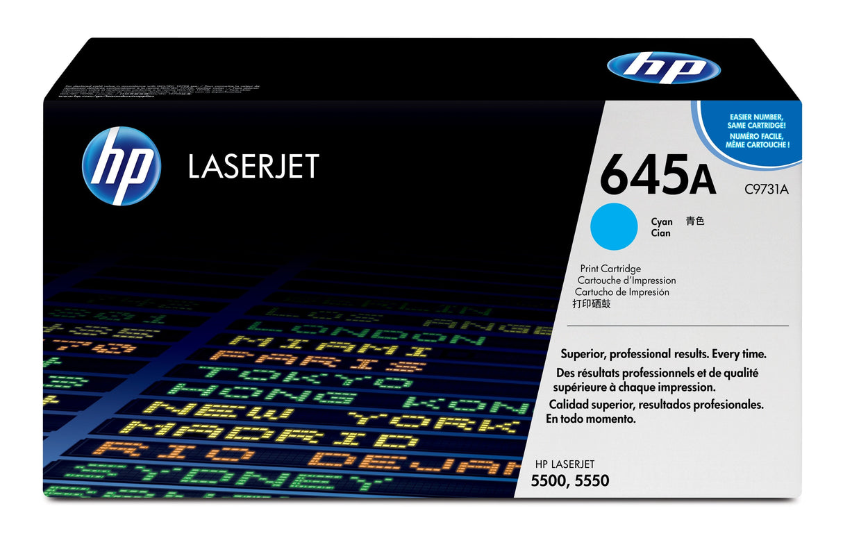 EAN 0088698445419 - HP 645A Cyan Original LaserJet Toner Cartridge cartucho de tóner 1 pieza(s) imagen 1