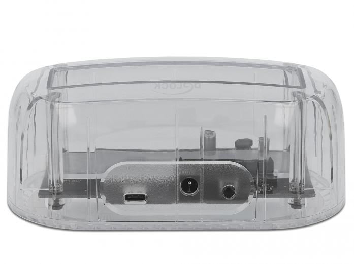Delock 64089 Caja Para Disco Duro Externo Carcasa De Disco Duro/Ssd Transparente 2.5/3.5", Estación De Acoplamiento Transparente, Carcasa De Disco Duro/Ssd, 2.5/3.5", Serial Ata Iii, Conexión Usb, Transparente