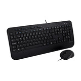 V7 Teclado Usb De Tamaño Completo Con Reposamuñecas Y Combo De Ratón Para Ambidiestros - Es