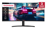 Lcd Monitor Thomson 34 " 3440 X 1440 Pixels Ultrawide Quad Hd Lcd Curved M34qg7y14c