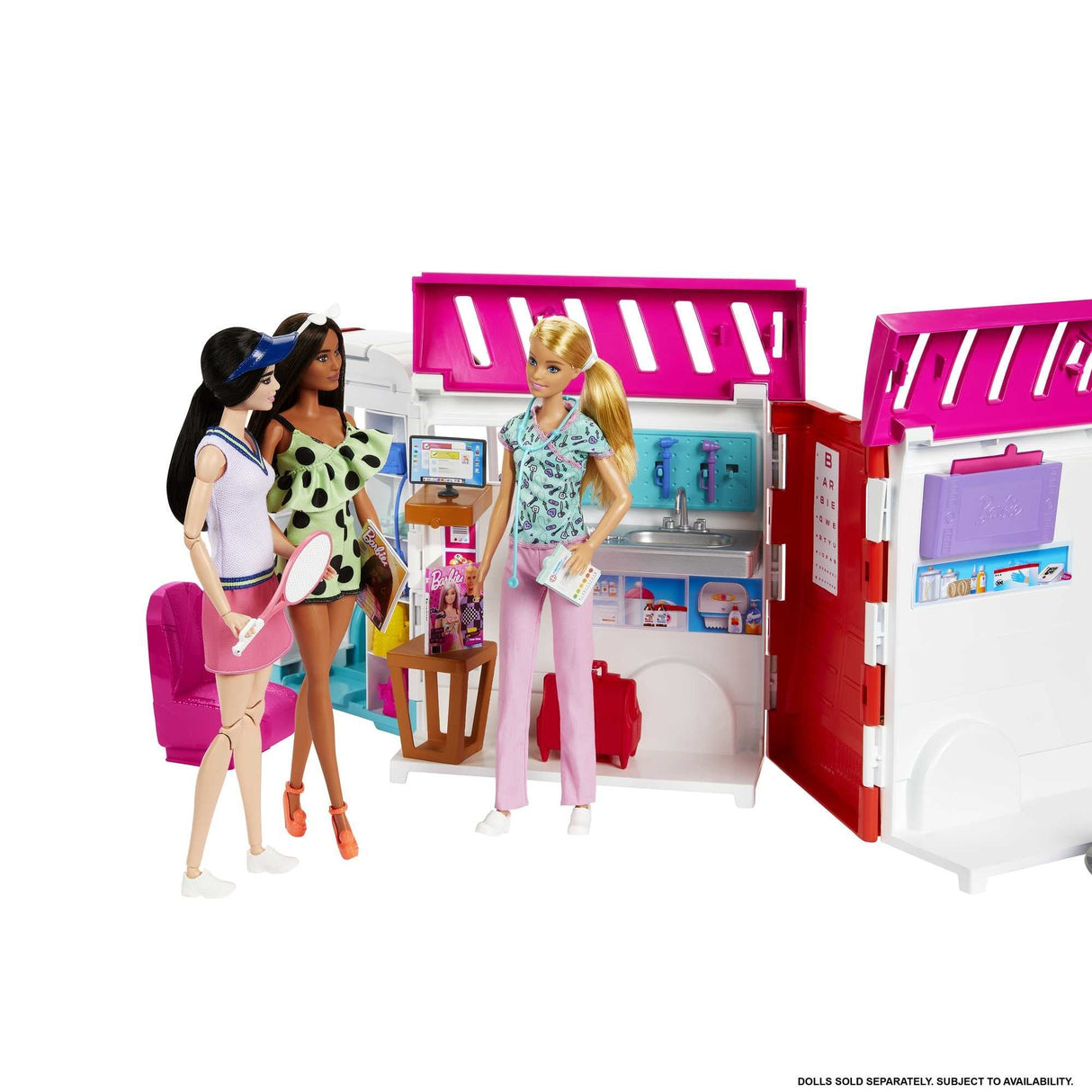 Mattel Barbie 2-In-1 Ambulance Playset, Vehículo De Juguete