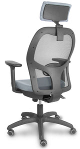 Piqueras Y Crespo Silla Jorquera Traslack Malla Negra Asiento Bali Gris Brazos 3d Cabecero Regulable