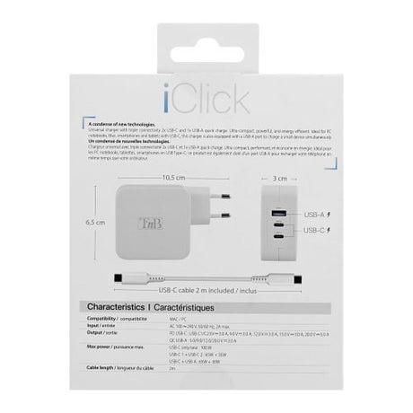 EAN 3303170115619 - T'nB CHNBTINY100 cargador de dispositivo móvil Portátil, Smartphone, Tableta Blanco Corriente alterna Car imagen 6