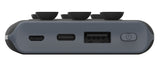Batería Externa Con Carga Qi Denver Pbq-10001 10000mah Usb Usb Tipo-C Microusb Ventosa Para Sujeción Del Teléfono