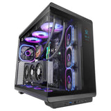 Caja Pc  Atx Mars Gaming Mc-Revmax Pantalla Lcd 11.8" Cristal Templado 4x Ventiladores Argb Negro