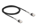 Delock 80390 Rj45 Cable De Red Con Doble Protección Contra Doblado Cat.6a Utp Slim 2 M Negro