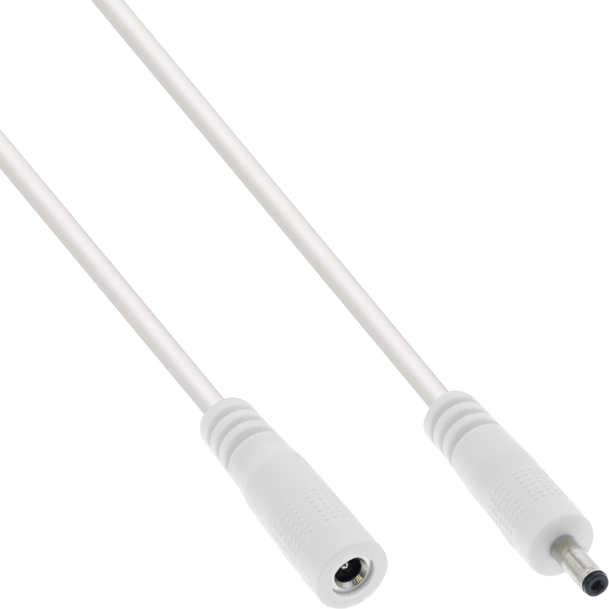 Cable De Extensión De Cc Inline, Enchufe De Cc Macho/Hembra 3,5x1,35 Mm, Awg 18, Blanco, 2 M