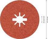 Bosch Professional X-Lock Expert R782 Prisma Disco Abrasivo De Fibra Cerámica, Ø 125 Mm, K60 25 Piezas, Diámetro 22,23 Mm 2608621825