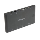 Pny 9 En 1 Mini Hub Portátil Con Cable Usb-C Integrado Con 2 Puertos Usb-C, 2 Puertos Usb-A 3.1, 1 P