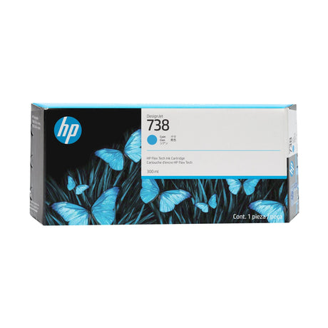 EAN 0196548336166 - HP 738 300-ml Cyan DesignJet Ink Cartridge cartucho de tinta 1 pieza(s) Original Alto rendimiento (XL) imagen 1