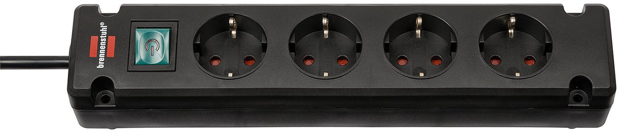 Brennenstuhl 1150650326 Base Múltiple 1,5 M 4 Salidas Ac Interior Negro