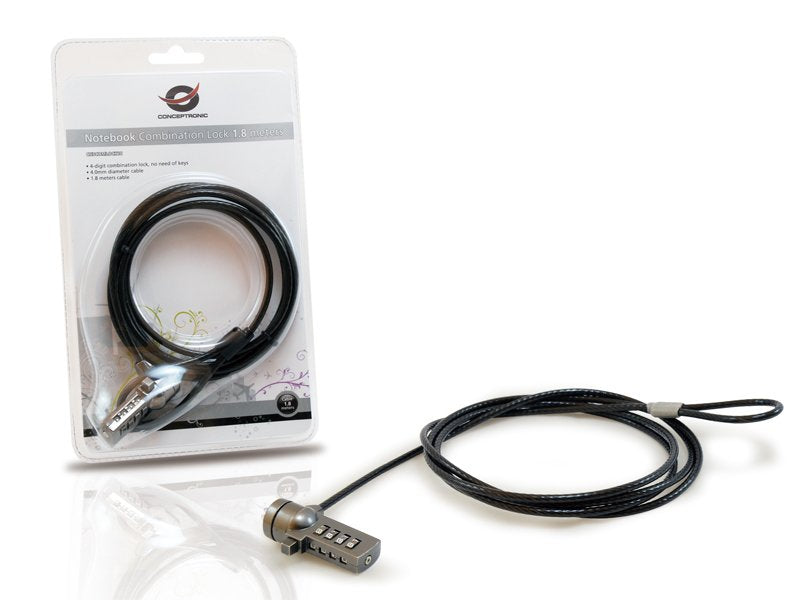 Conceptronic Cable De Seguridad Por Combinacion 1.8m