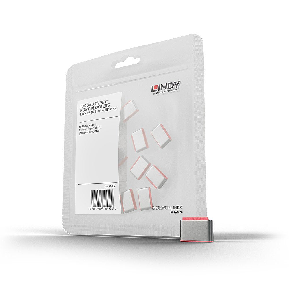 EAN 4002888404372 - Lindy 40437 bloqueador de puerto USB Tipo C Rosa 10 pieza(s) imagen 1
