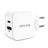 Nevox Cargador Usb Pd Tipo C + Qc3.0, 1760 Blanco