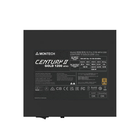 EAN 4710562746365 - Montech CENTURY II 1200W unidad de fuente de alimentación 20+4 pin ATX ATX Plata, Negro imagen 5