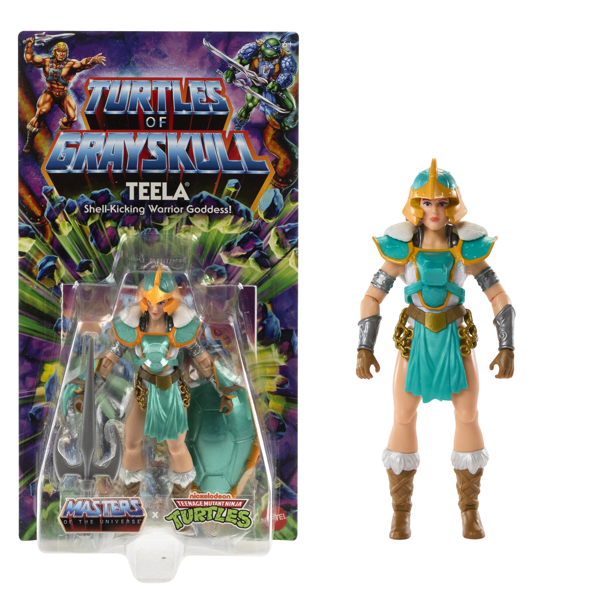 Figura De Juguete Mattel Masters Of The Universe Origins Turtles Of Grayskull Teela Hth15