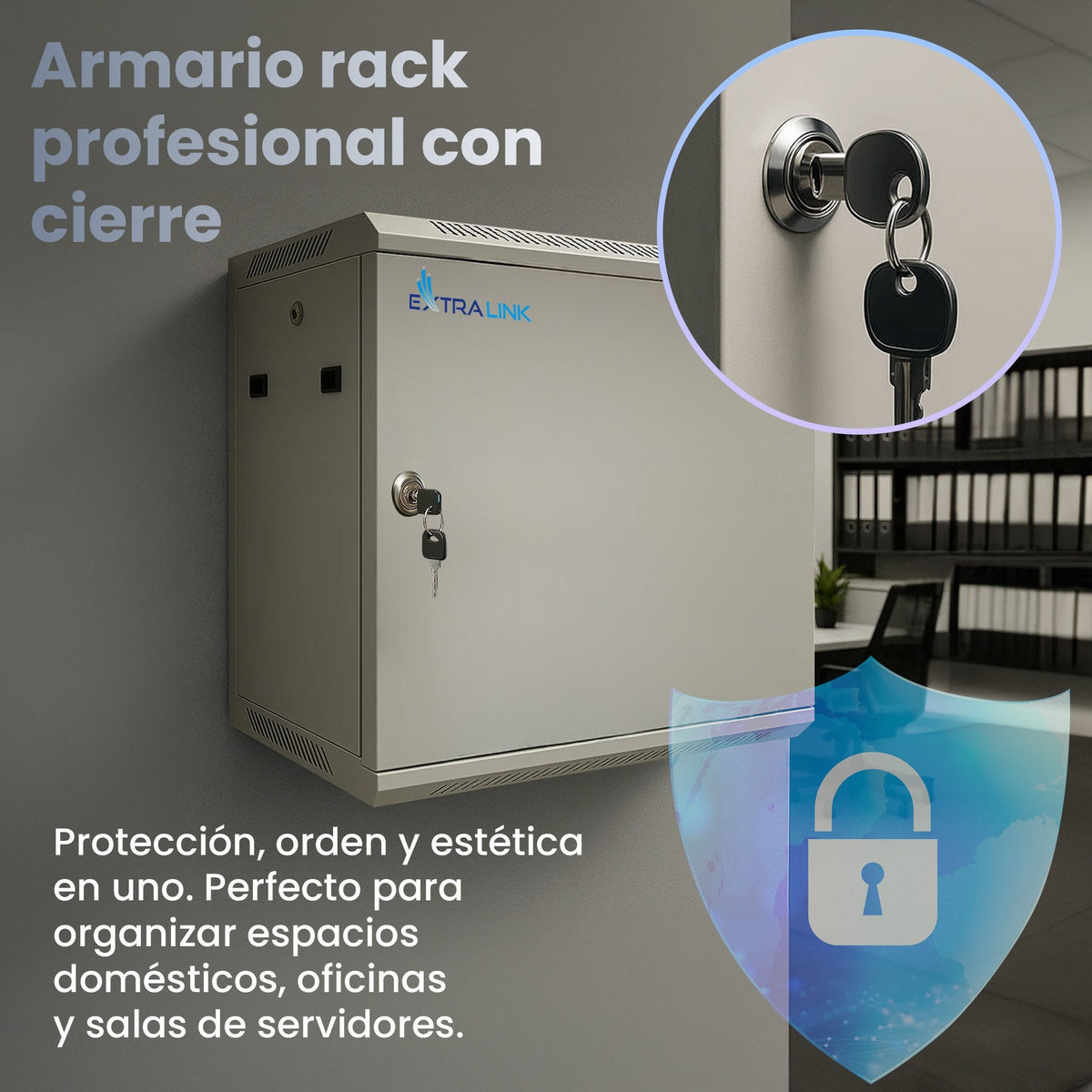Armario Pared Extralink-19 "6u 450mm Gris