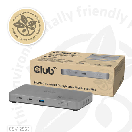 EAN 8719214473495 - CLUB3D CSV-2563 hub de interfaz Thunderbolt 5 120000 Mbit/s Plata imagen 11