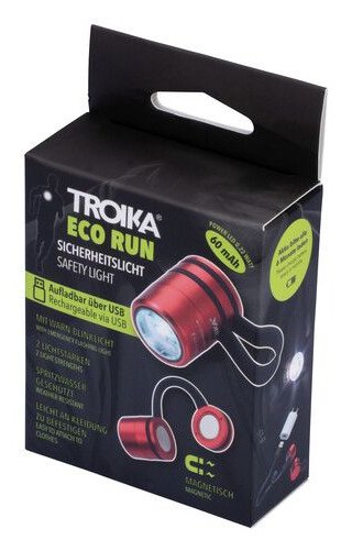 Troika Taschenlampe Eco Run Rot