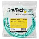 Startech.Com Cable De 7m De Fibra Óptica Multimodo Dúplex 50/125 Lc A Lc - Aqua - Om4 - Lszh